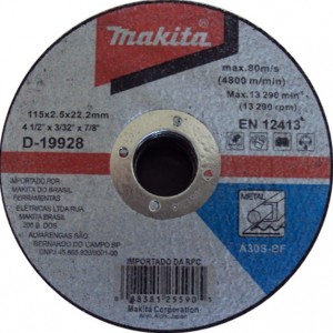 Disco de Corte Ferro 4.1/2"x3/32x7/8 Makita
